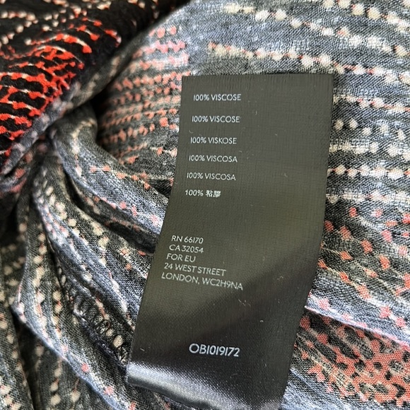 Anthropologie Maeve Tania Black Printed Tiered Rayon Tunic Dress - M - Picture 13 of 15